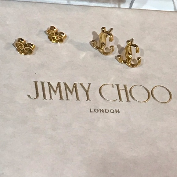 NIB Jimmy Choo Signature Logo Stud Earrings ✨🤩 - Picture 12 of 17